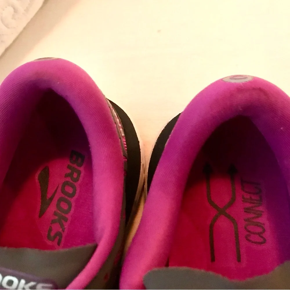 Brooks Running Shoes Pure Flow Purple Gray Athletic Sneakers Women Sz 6 Run Walk - Picture 8 of 11